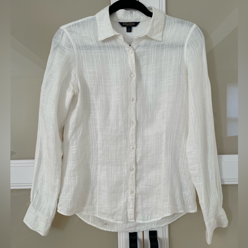 Brooks Brothers Classic Fit Irish Linen Shirt - Size 6